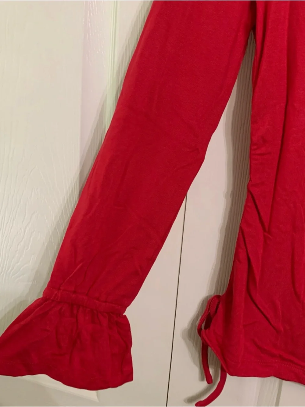 Anthropologie Maeve Long-Sleeve Scoop-Neck Ruched Top Women size S MSRP $70+ - Picture 7 of 7